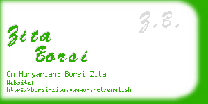 zita borsi business card